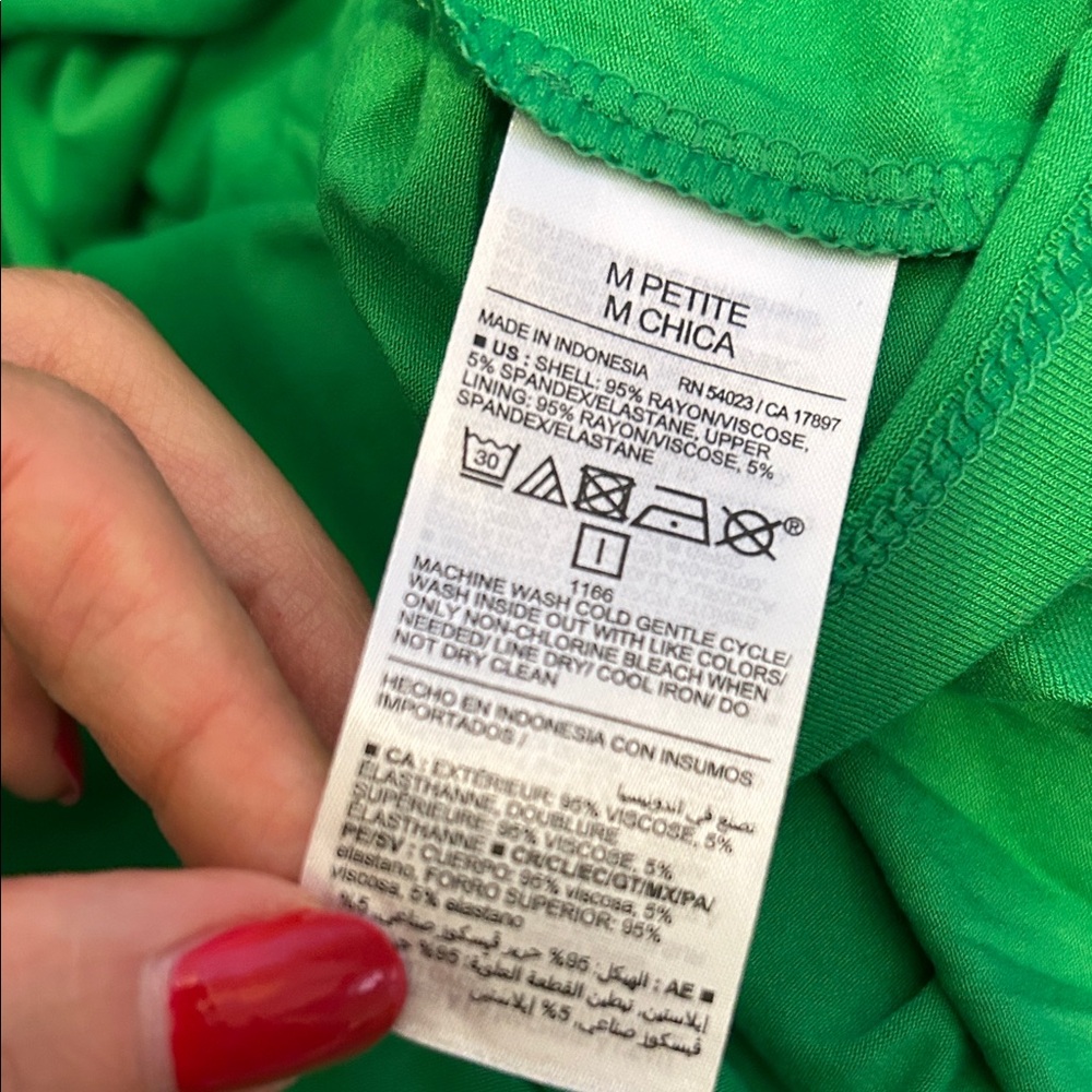 Old Navy Women’s Green Spaghetti Strap Dress - NWT, Size Medium Petite - Picture 5 of 7
